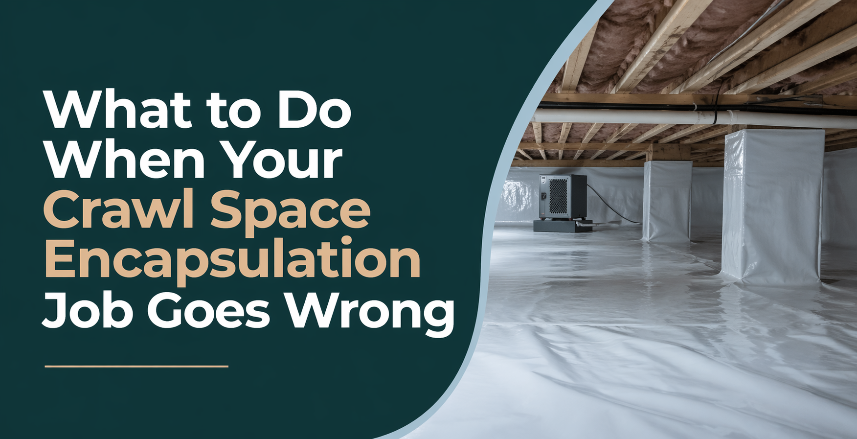 What to Do When Your Crawl Space Encapsulation Job Goes Wrong, with crawl space photo