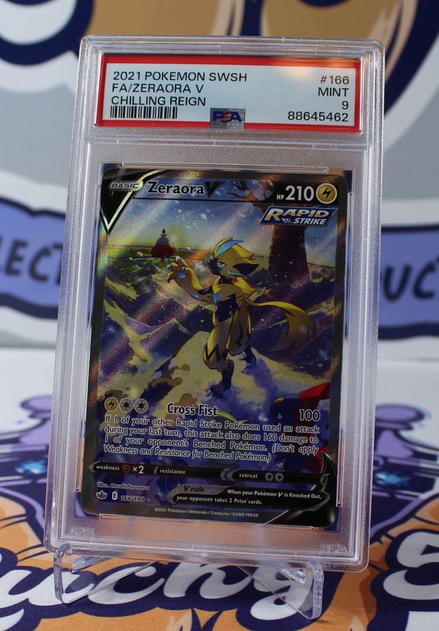 PME00188-PSA 9 MINT Zeraora V Full Art Pokémon SWSH Chilling