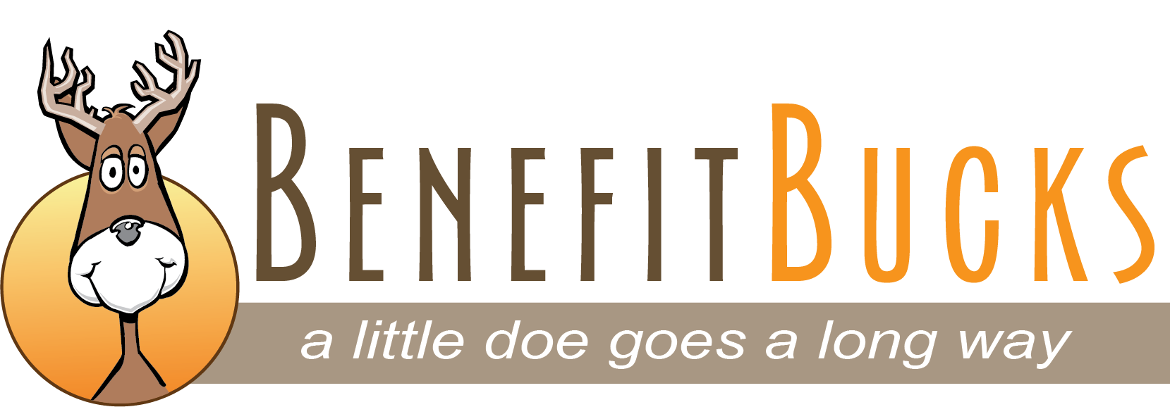 Benefit bucks a little doe goes a long way logo