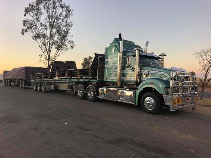 Green freight truck — Transport Company in Townsville, QLD