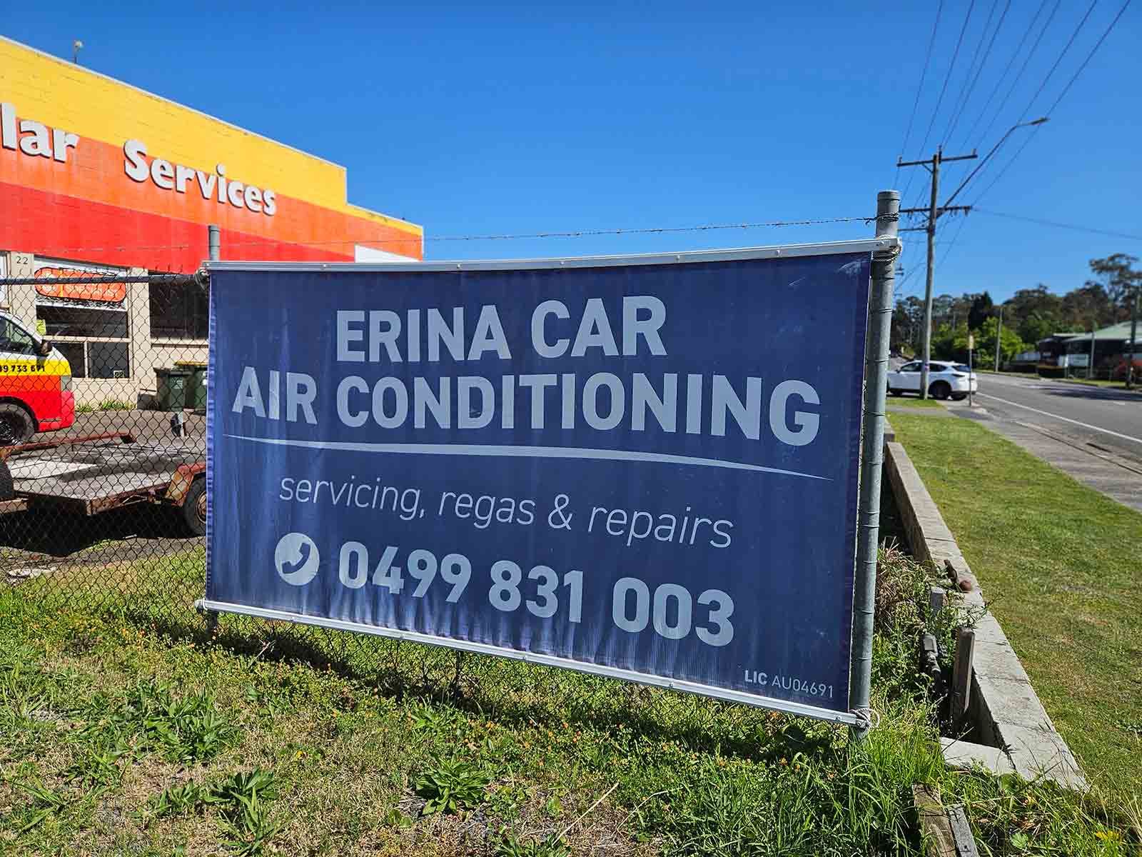 Signage For Erina Car Air Conditioning In Front Of A Building — Erina Car Air Conditioning In Erina, NSW