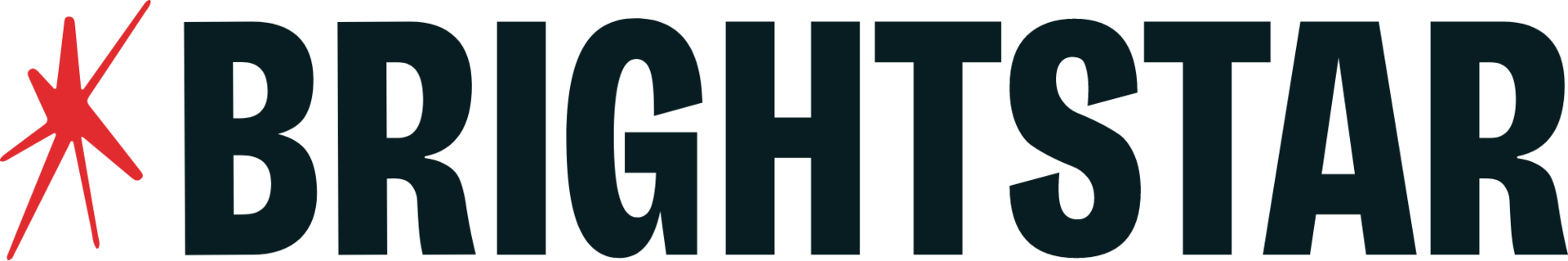 Brightstar logo with red starburst and black text.