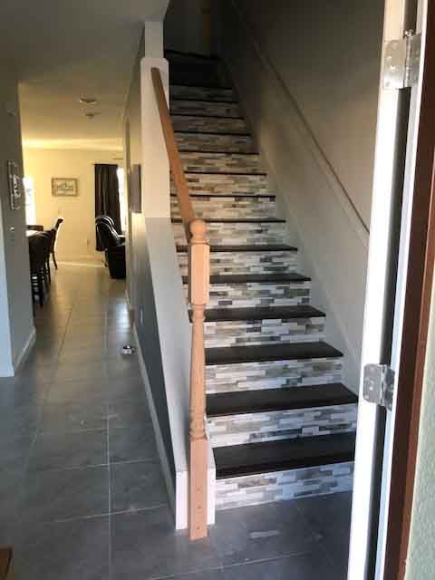 A staircase leading up to the second floor of a house.