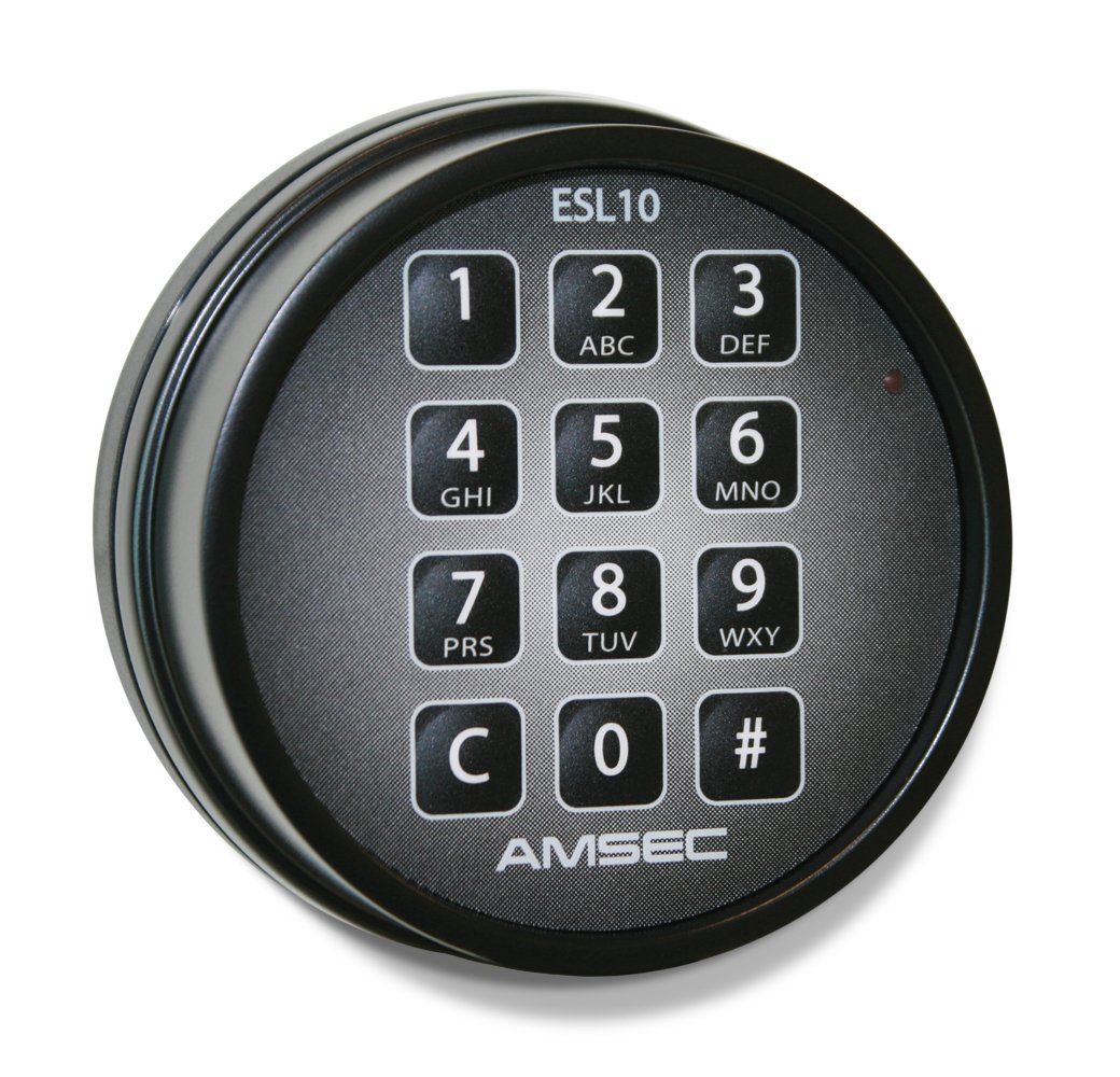 An amsec keypad with numbers and letters on it