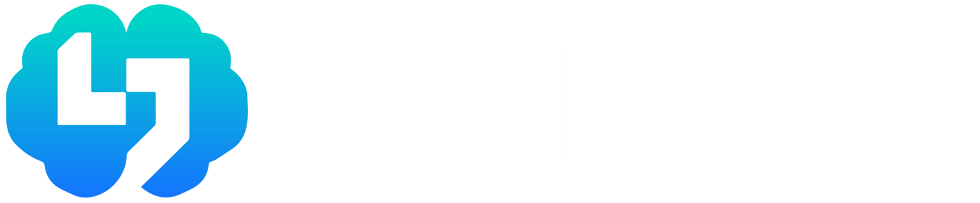 Logo: Blue brain-shaped cloud with a white 