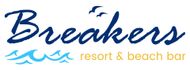 The logo for the breakers resort and beach bar