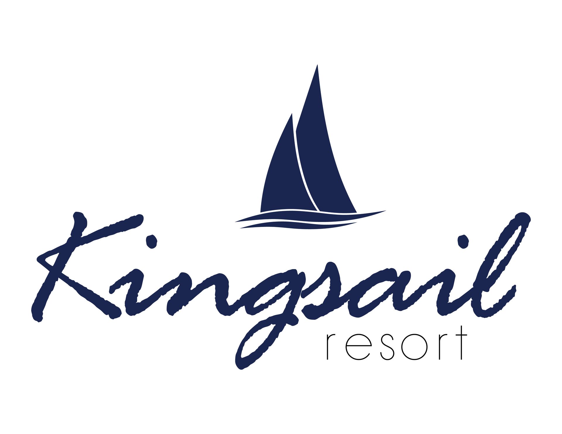 The logo for kingsail resort marathon , florida has a sailboat on it.
