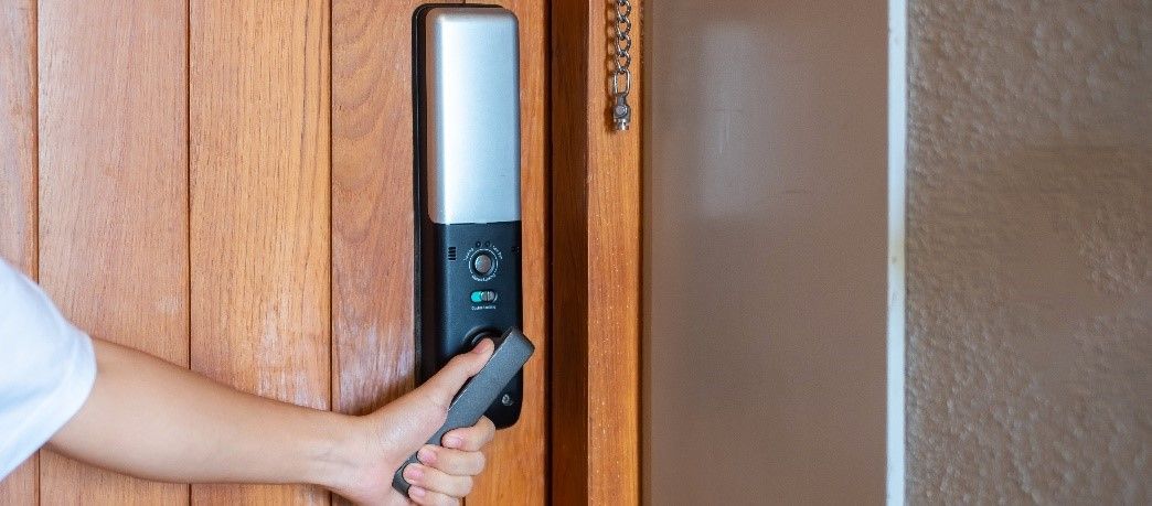 door with smart lock