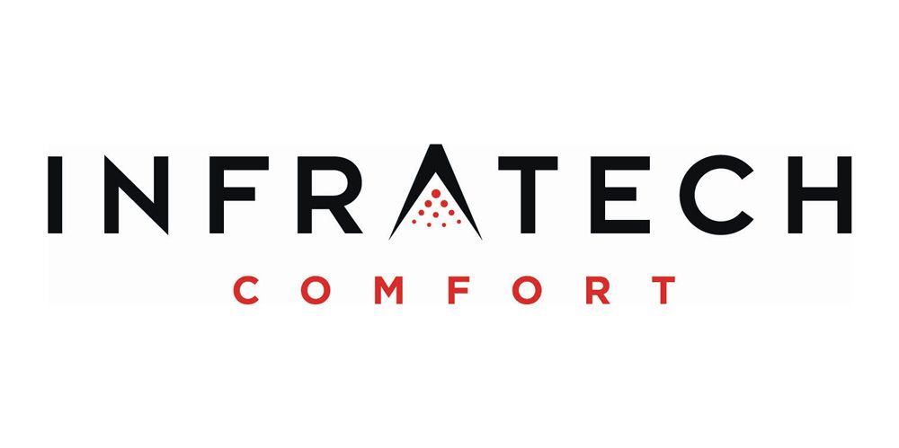 The Infratech Comfort logo with black text above red, spaced-out lettering.