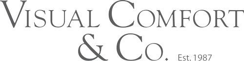The logo for Visual Comfort & Co., featuring the company name in a serif font and the text "Est. 1987" in smaller print.