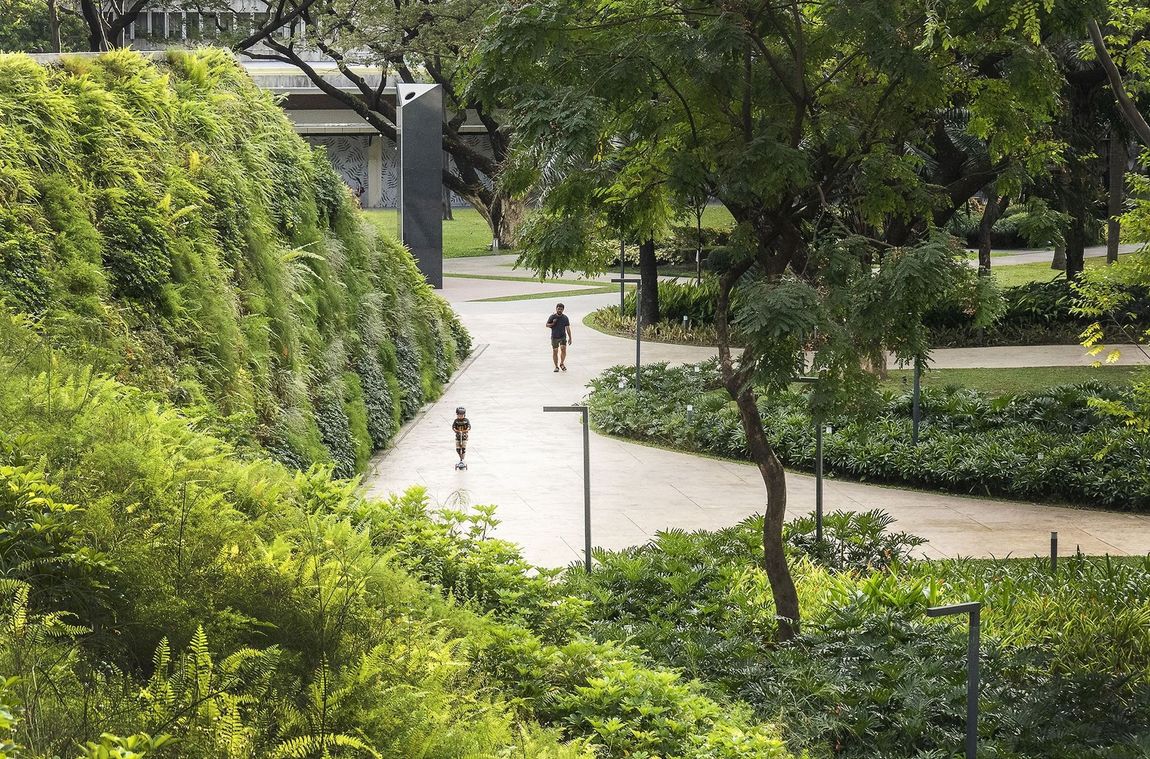 Trees and Walkways at Ayala Triangle Garden