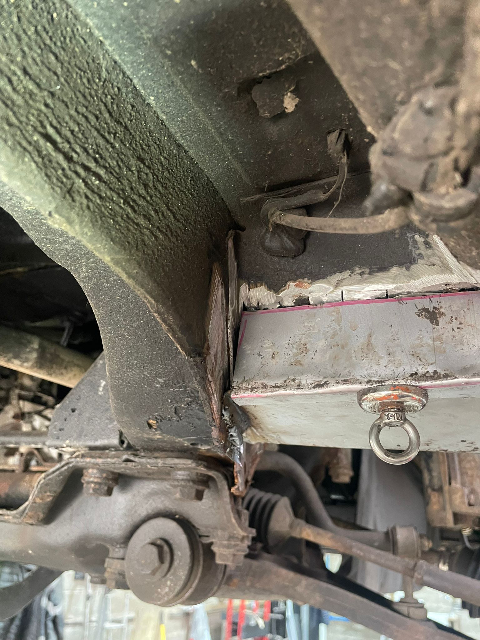 MOT Welding repair ready to be reinspected