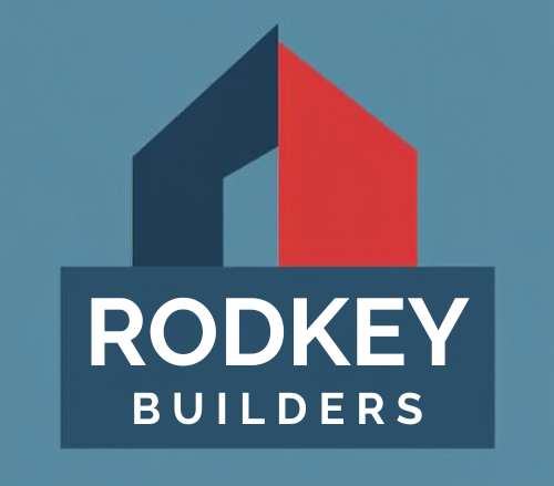 Logo for ES General Construction: Shield with skyscrapers and 