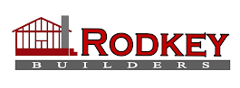 Logo for ES General Construction: Shield with skyscrapers and 