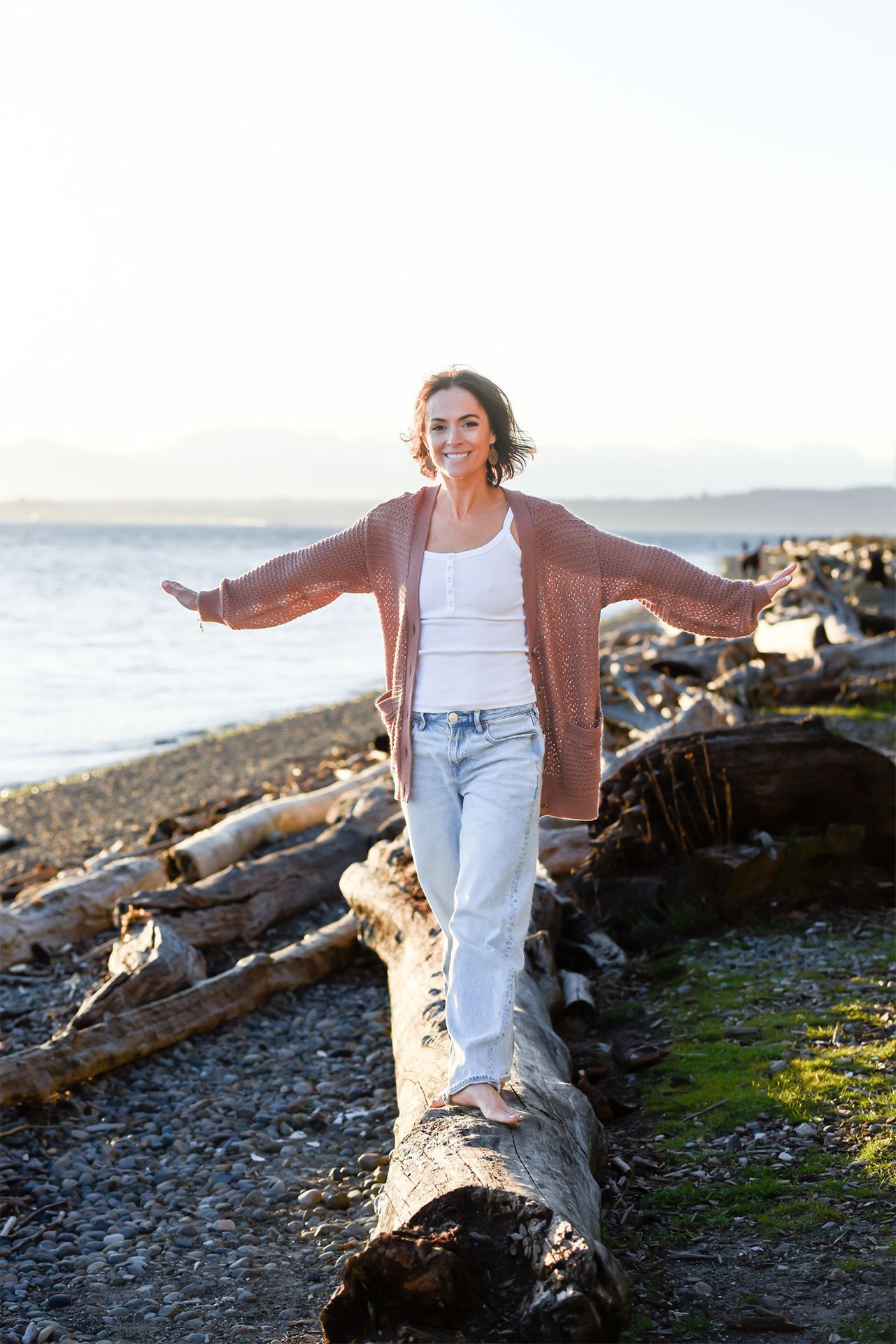 Danica Walking on Log