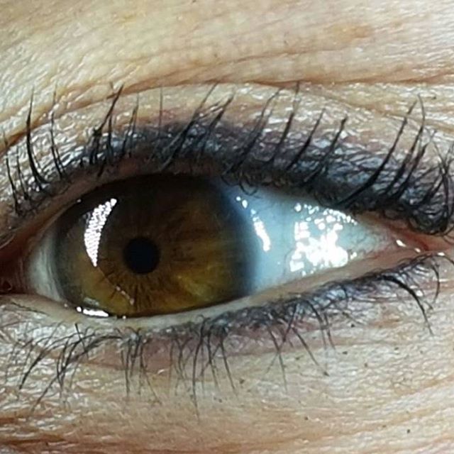 Eine Nahaufnahme eines Frauenauges mit langen Wimpern