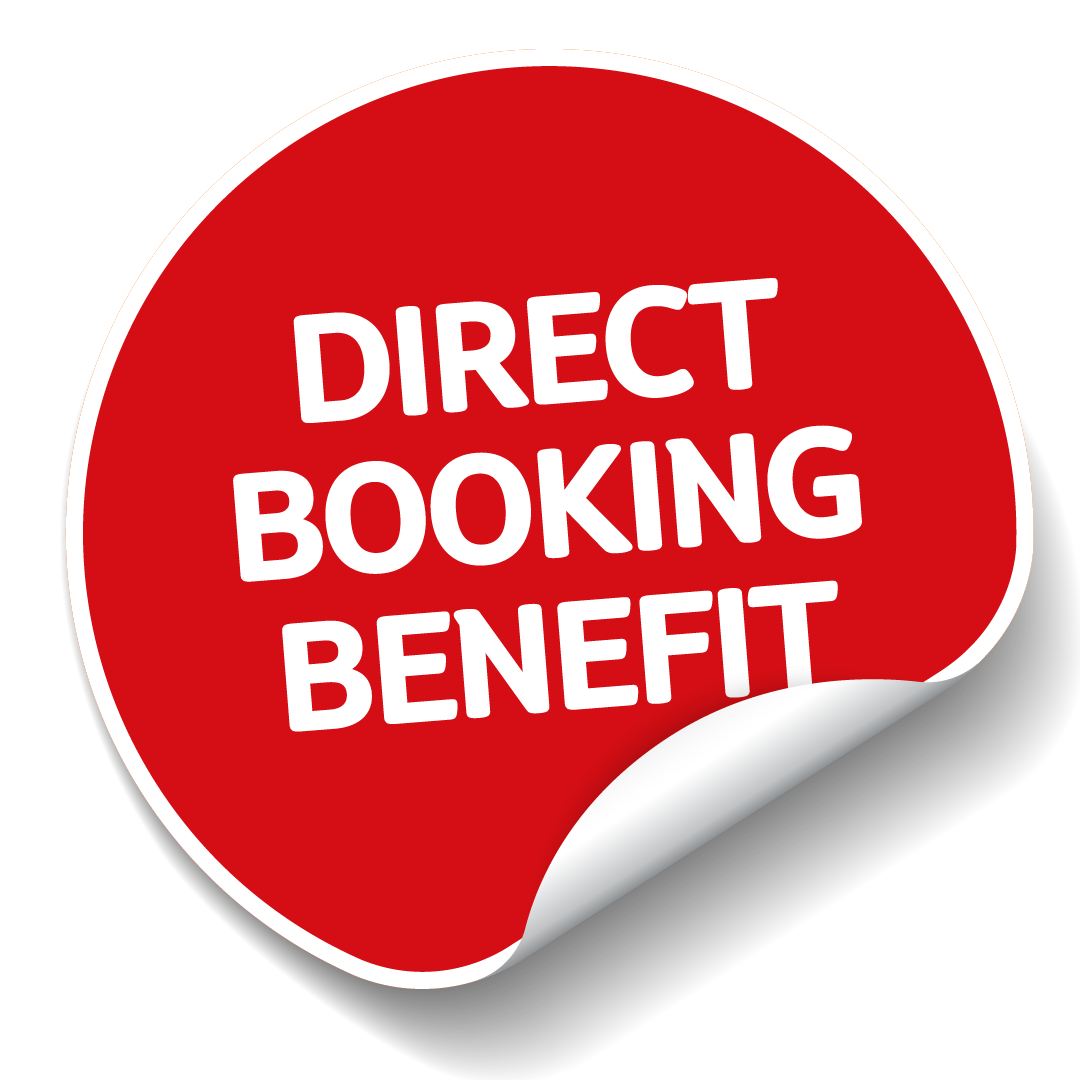 Red sticker with