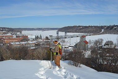 Man on Ice - Professional land surveying company  in New Brighton, MN