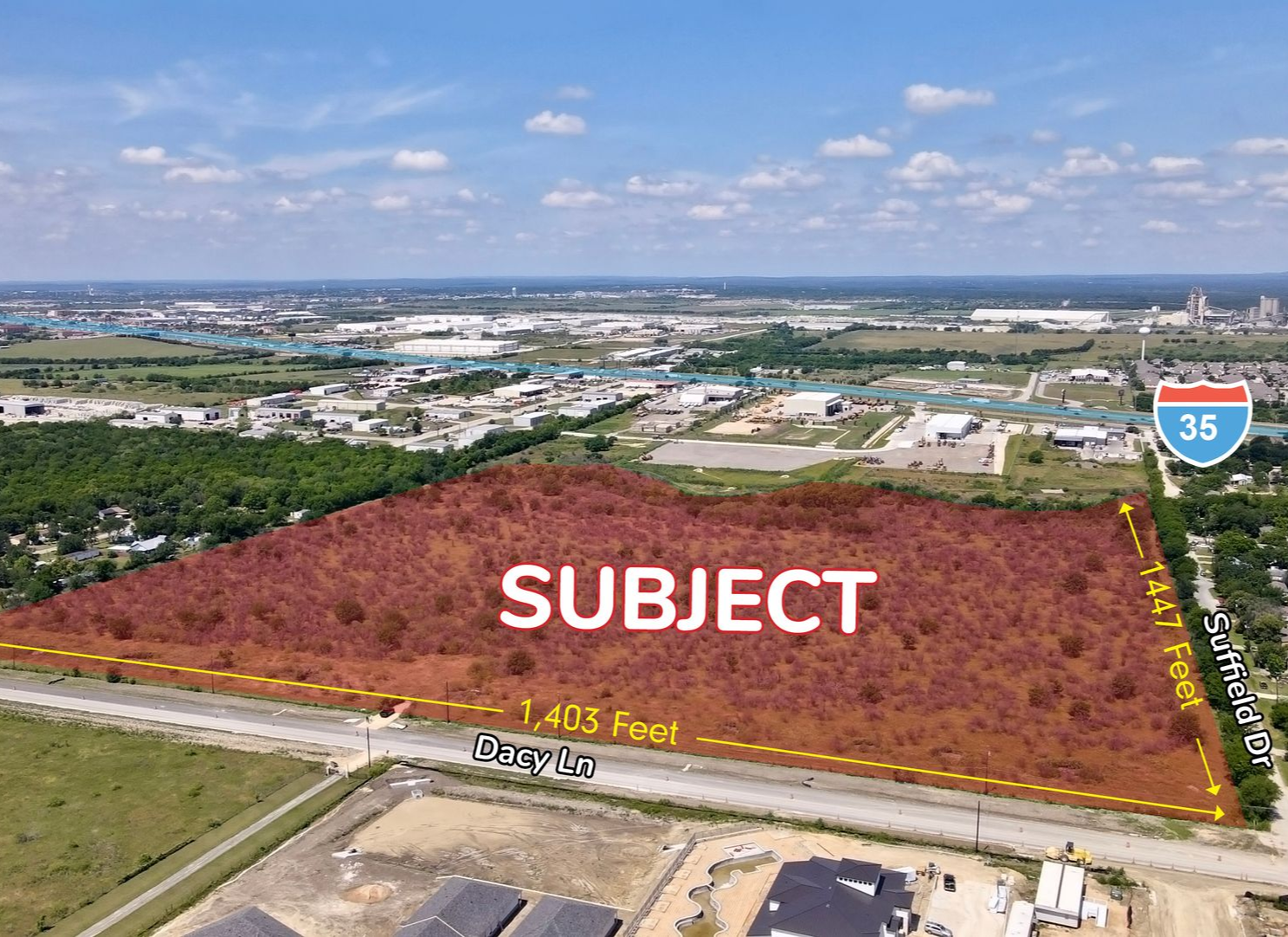 44 acre industrial site in Buda