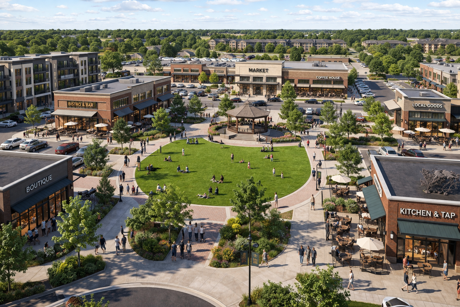 horizontal mixed use development