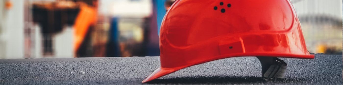 a hard hat on ground