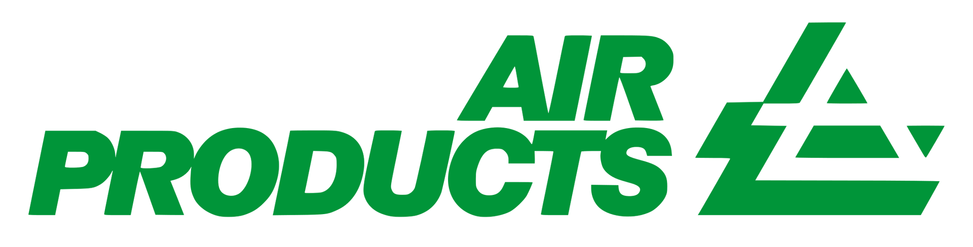 A green and white logo for air products