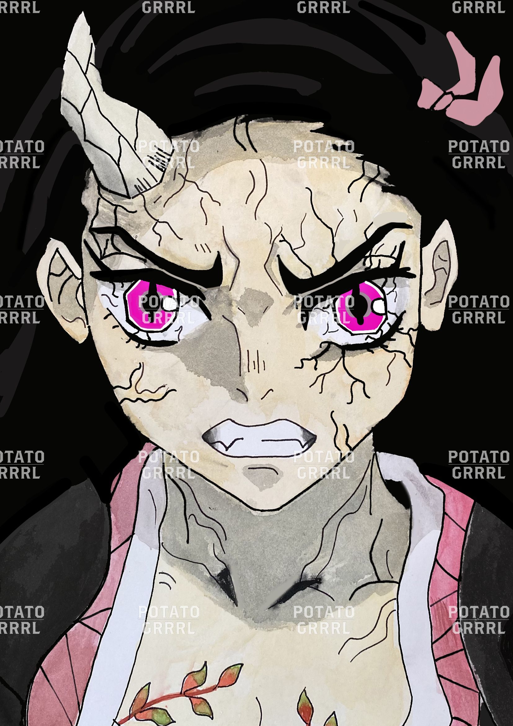 Nezuko in her demon form ( colour)