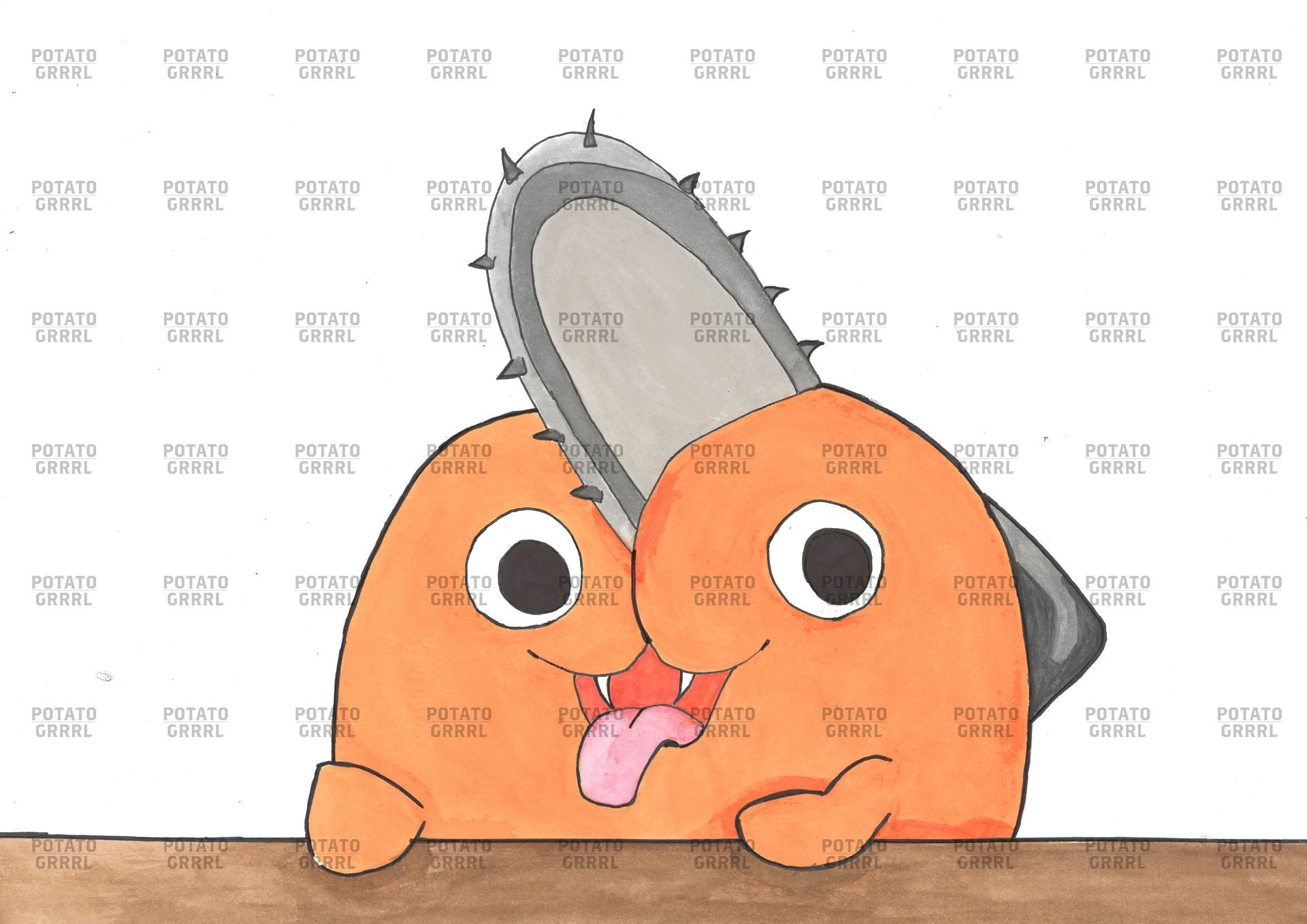 Pochita orange demon monster chainsaw