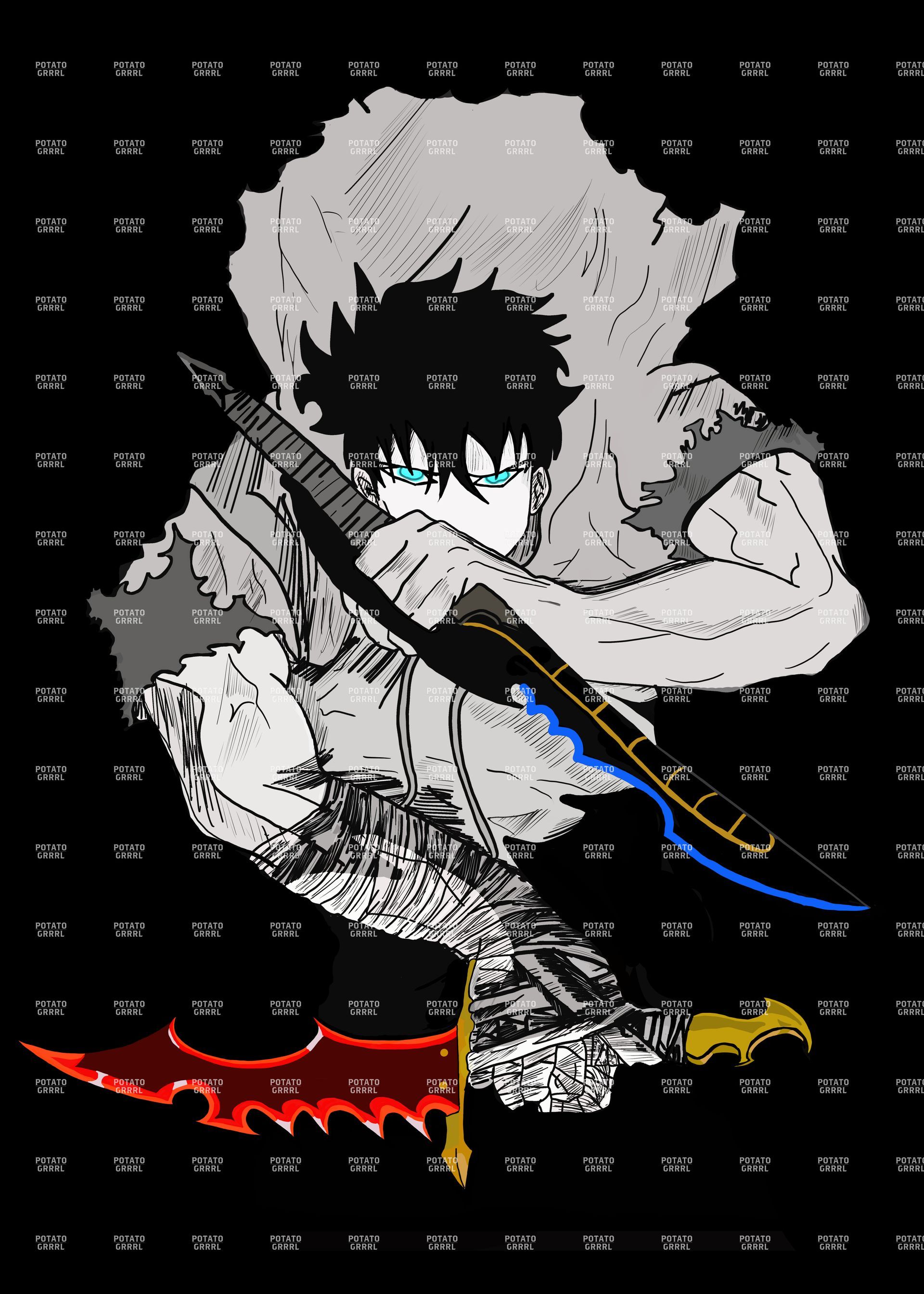 senku the main character with hair colour green and white (colour)