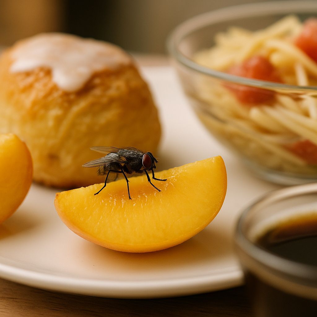 mouche sur un aliment