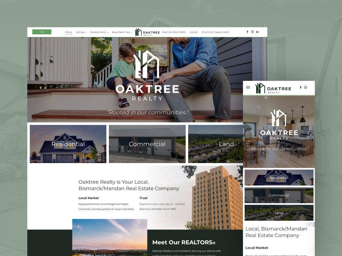 A collage of pictures of a house and a man sitting on a porch.