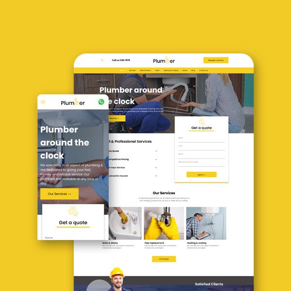 A layout of a website showing the desktop and mobile view