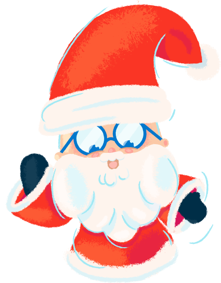 A wizard with a beard and glasses is holding a wand.