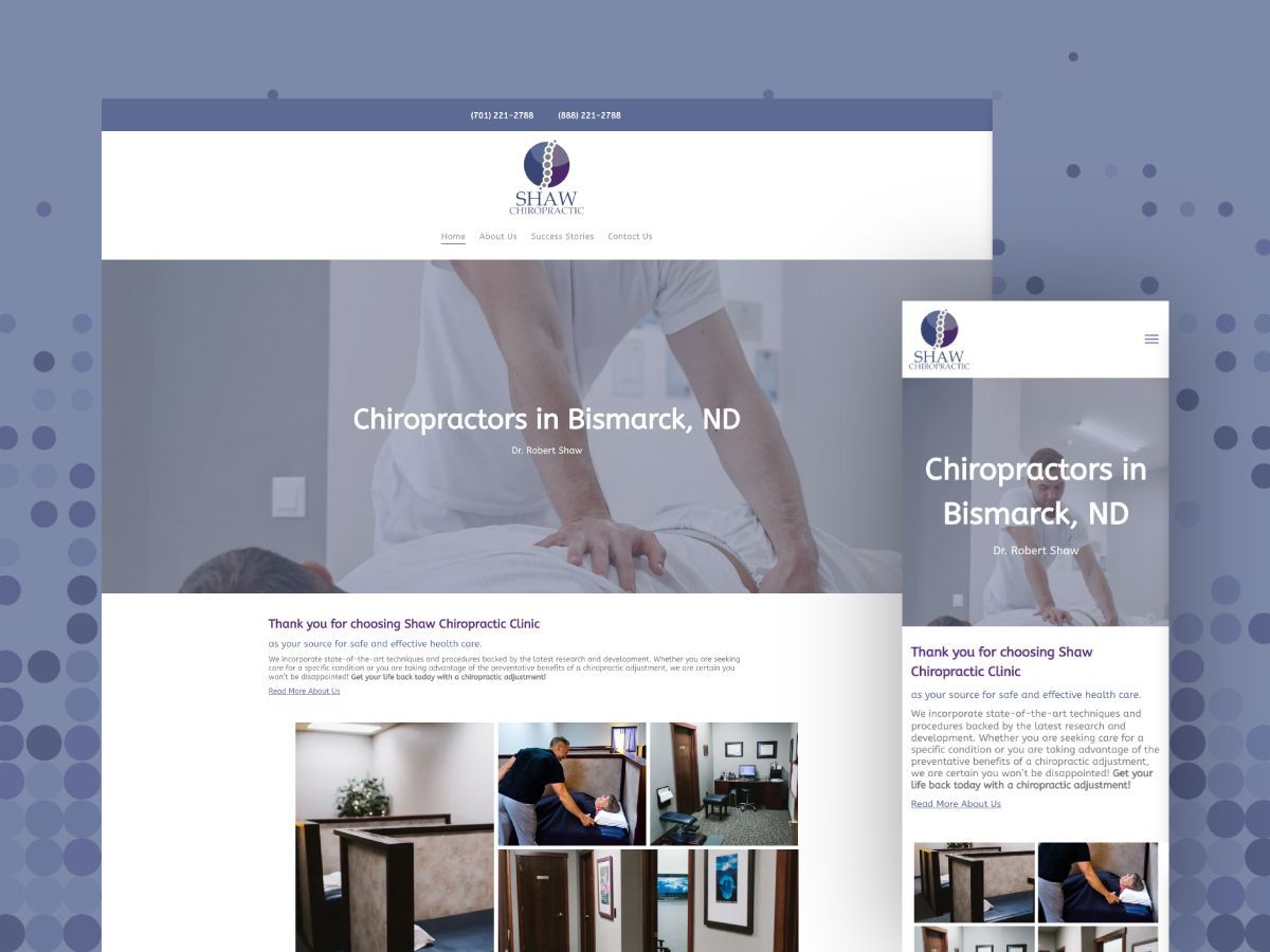 A website for a chiropractor in bismarck , nd