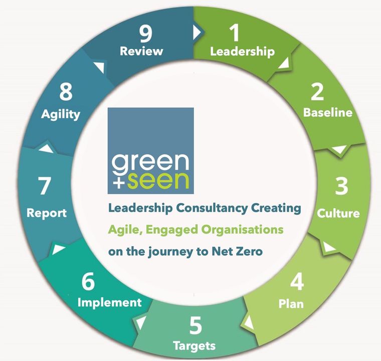 Net Zero, sustainability, ESG, carbon management, leadership, executive, business growth, CSRD, AI governance, Green & Seen
