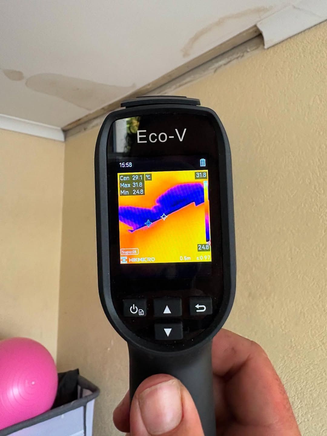 Thermal Imaging Camera Detecting Water Leak in Ceiling — Sunset Plumbing NT in Moil, NT