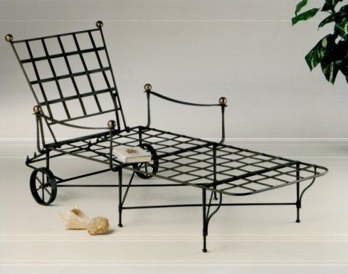 chaise longue in ferro battuto