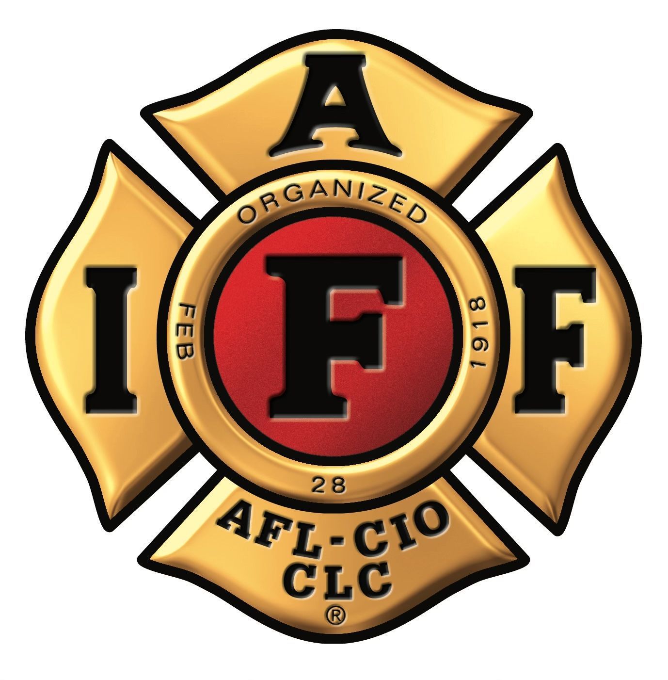 A logo for a fire department that was organized in february 1918