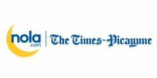 The logo for nola the times-picayune is shown on a white background.
