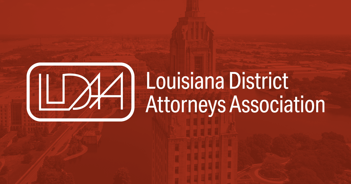 The logo for the louisiana district attorneys association