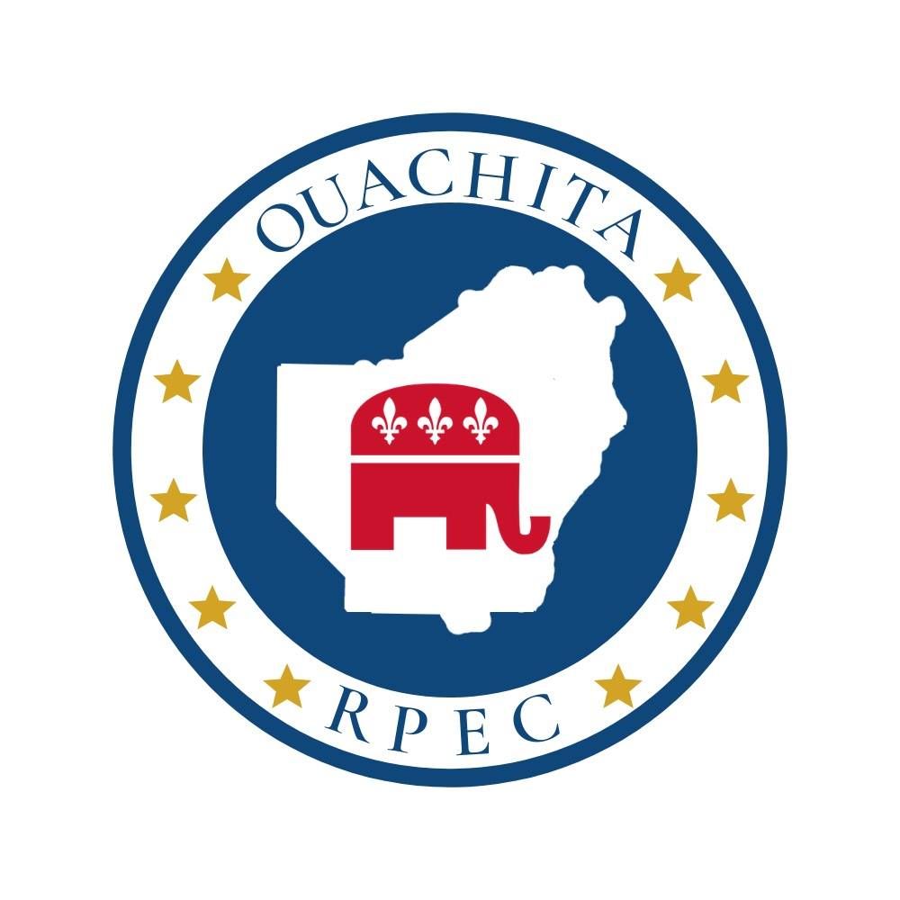 The logo for ouachita rpec has an elephant on it