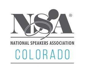 The logo for the national speakers association colorado