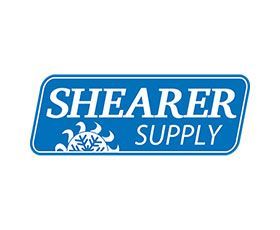 A blue shearer supply logo on a white background