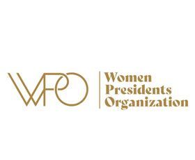 The logo for the women presidents organization is on a white background.