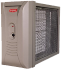 A picture of an air purifier on a white background.