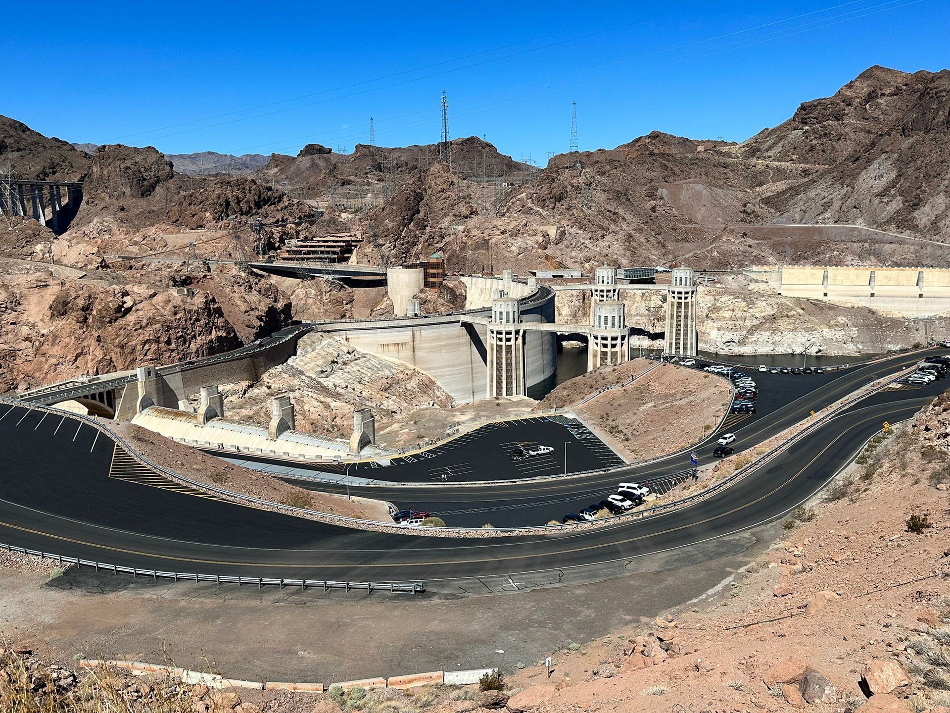 Scenic view of hoover dam.