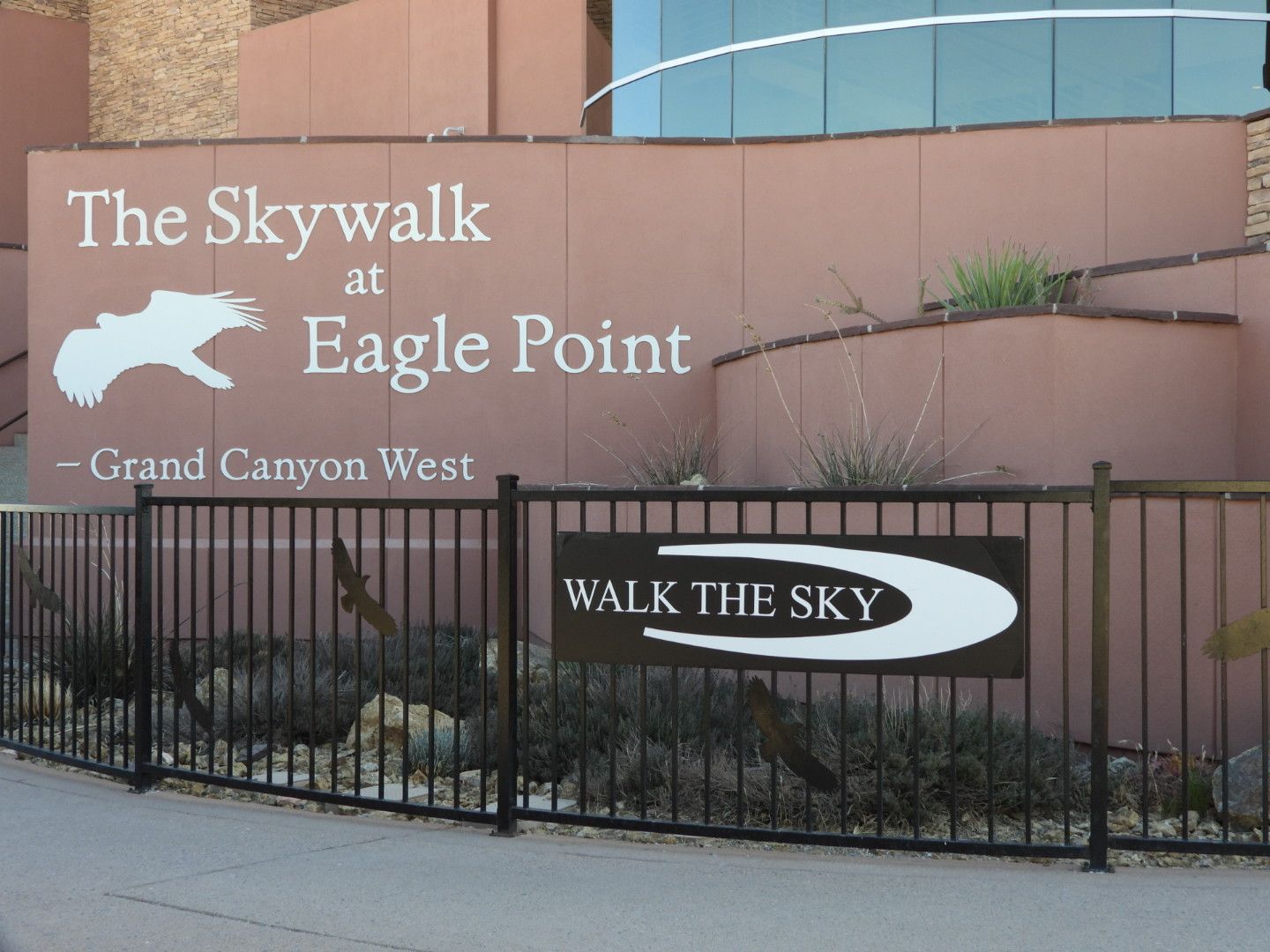 Skywalk glass walkway.