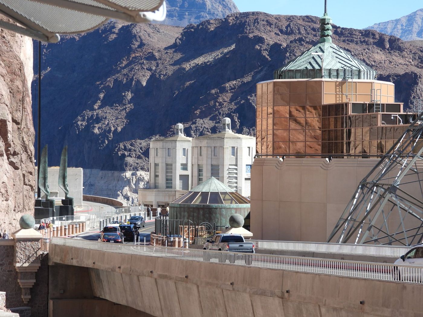 Hoover Dam top view.