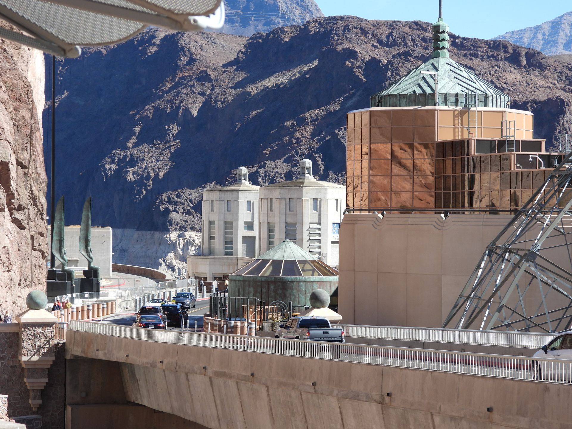 Hoover Dam top view.