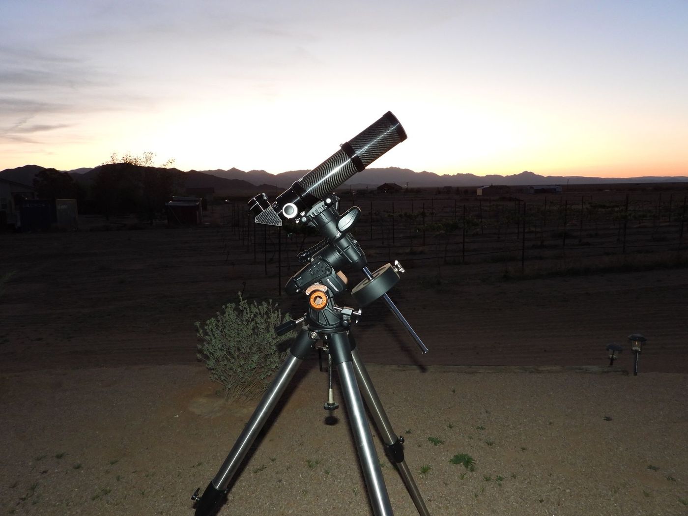 Telescope with mountain views.